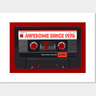 Classic Cassette Tape Mixtape - Awesome Since 1976 Birthday Gift Posters and Art